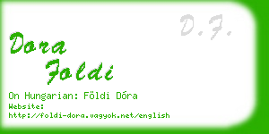 dora foldi business card